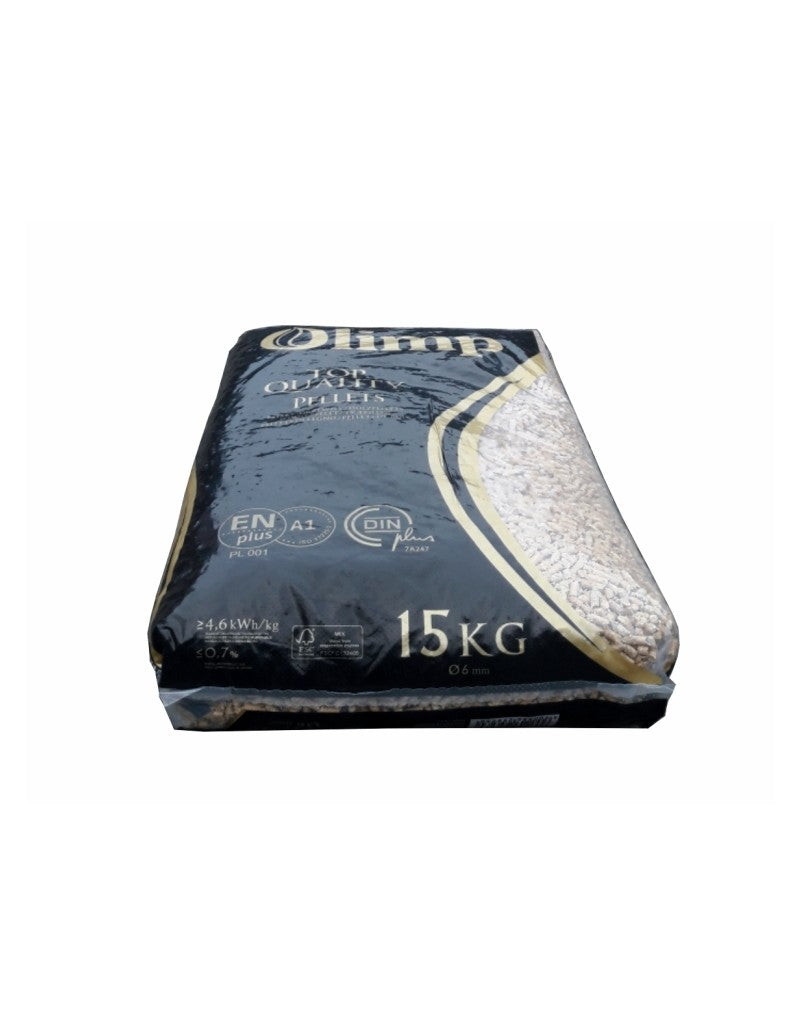 Granulés OLIMP Din+, EN+A1 – Palette de 15 sacs de 15kg